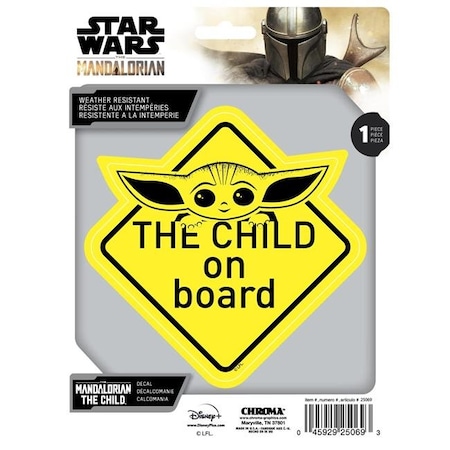 Star Wars 804477 Star Wars The Mandalorian The Child On Board Decal